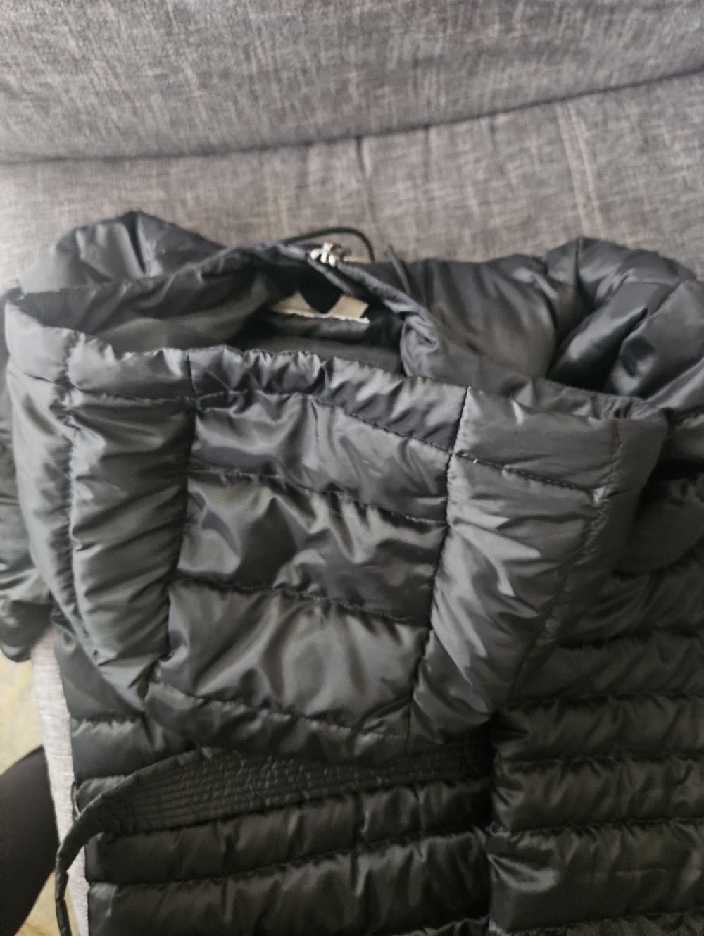 Lightweight Down/Feather Filled Micheal Kors Oversized Black Puffer Long Jacket. - Picture 15 of 16